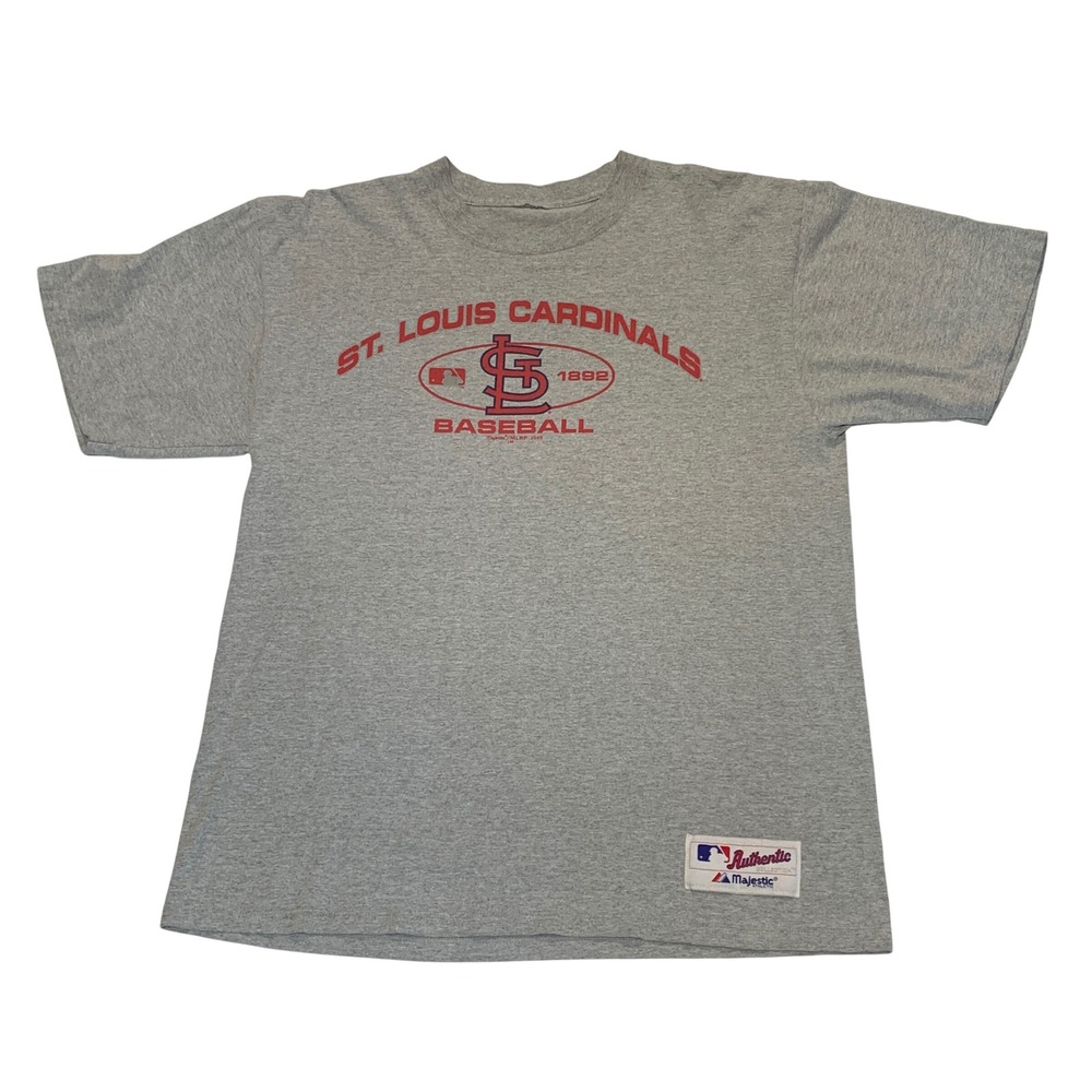 Majestic St. Louis Cardinals Baseball T-Shirt MLB Graphic Tee Mens‎ Size Large *
